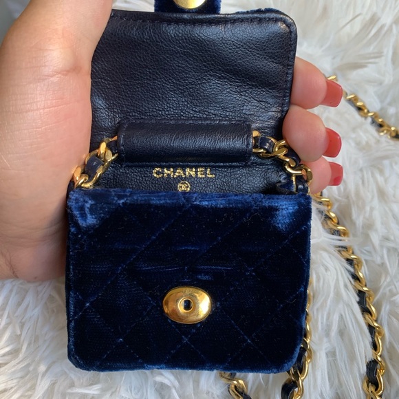 SOLD Chanel Mini Micro Velvet Bag - Picture 4 of 5